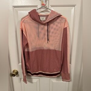 Kimes Ranch Blush and Cream Hooded Sweater